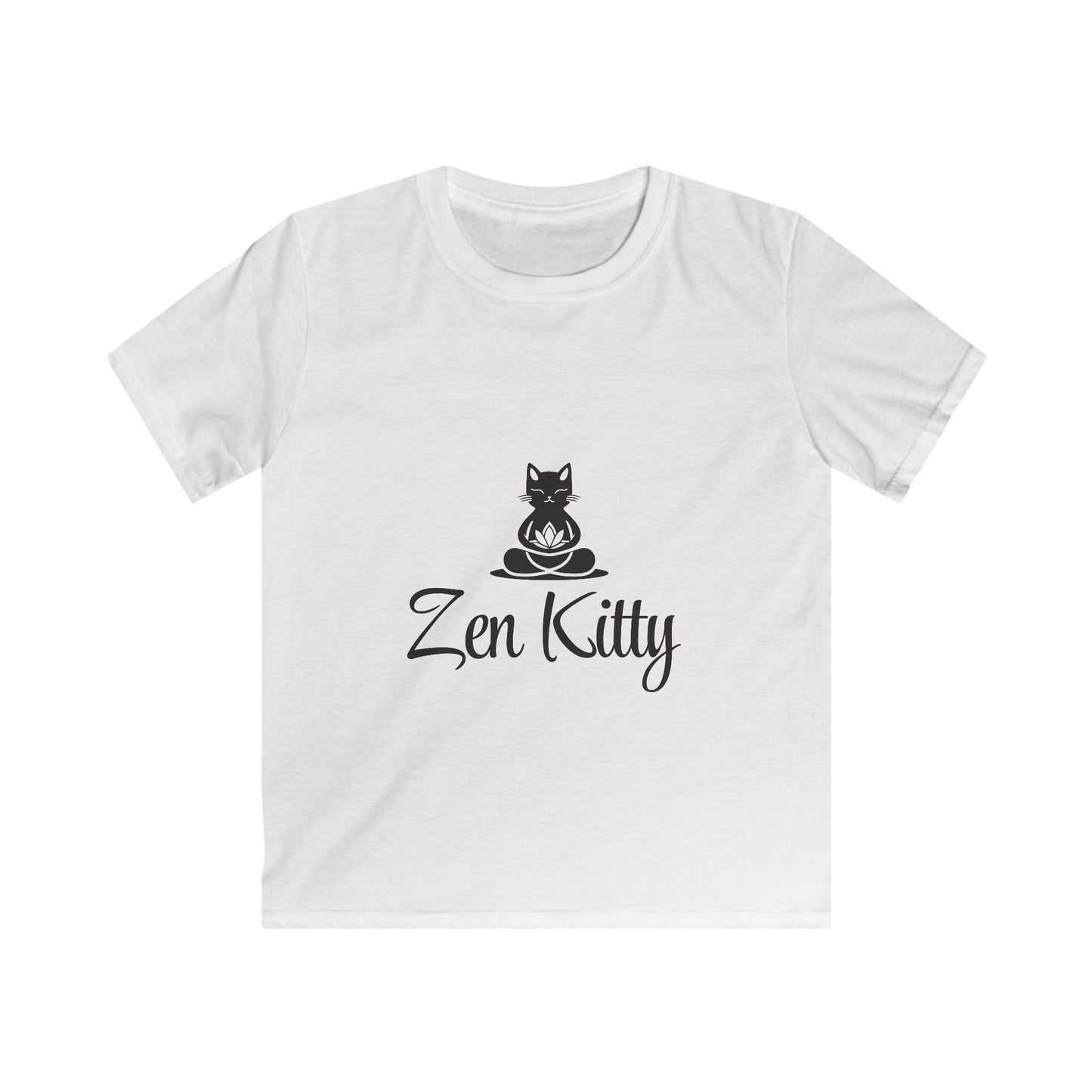 Zen Kitty Kids Softstyle Tee - Perfect for Cat Lovers