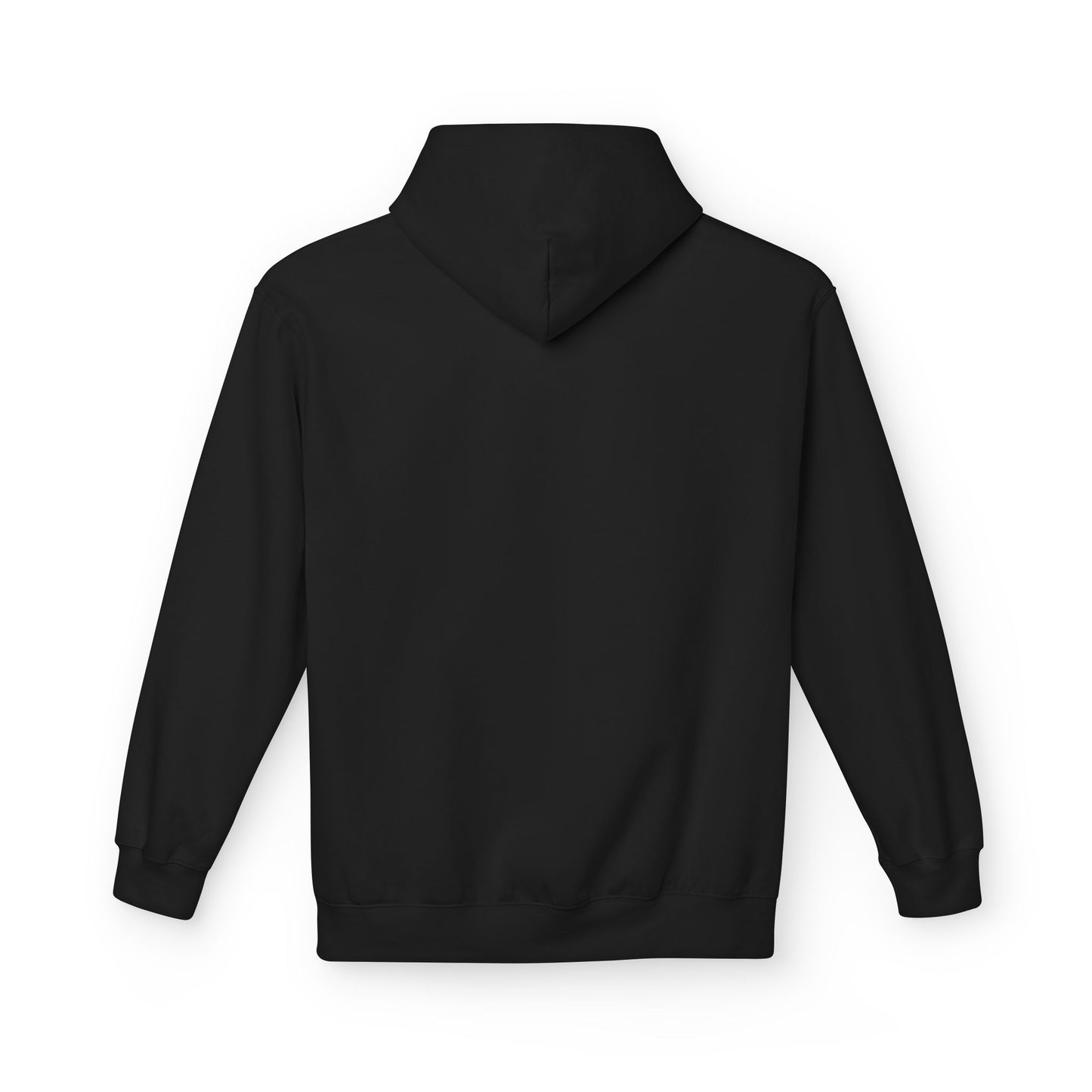 Black Zen Kitty Cozy Unisex Softstyle Fleece Hoodie - Perfect for All Seasons