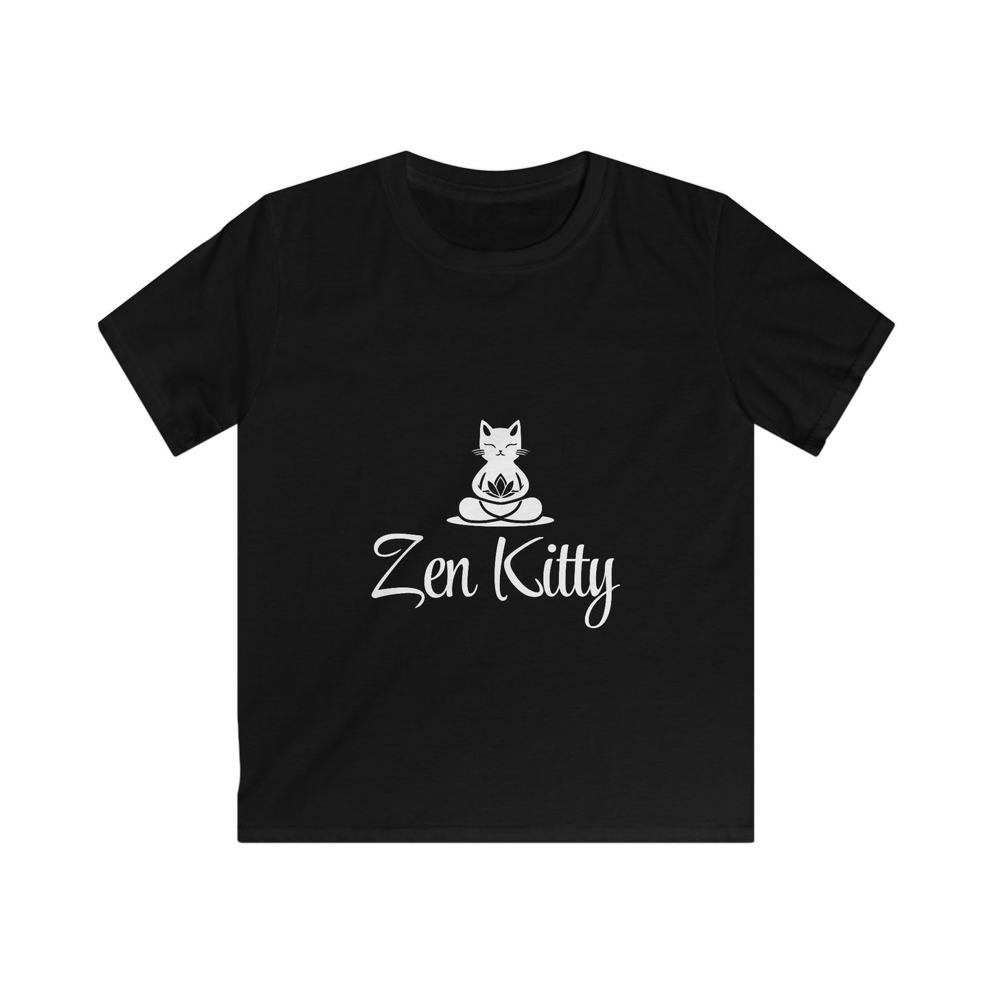 Zen Kitty Kids Softstyle Tee - Perfect for Cat Lovers